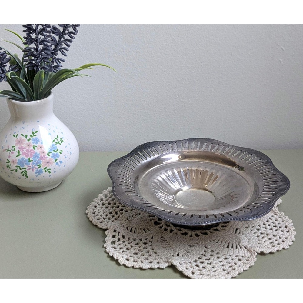 Vintage Birks Regency Plate Silverplate Pierced Bonbon Dish Canada